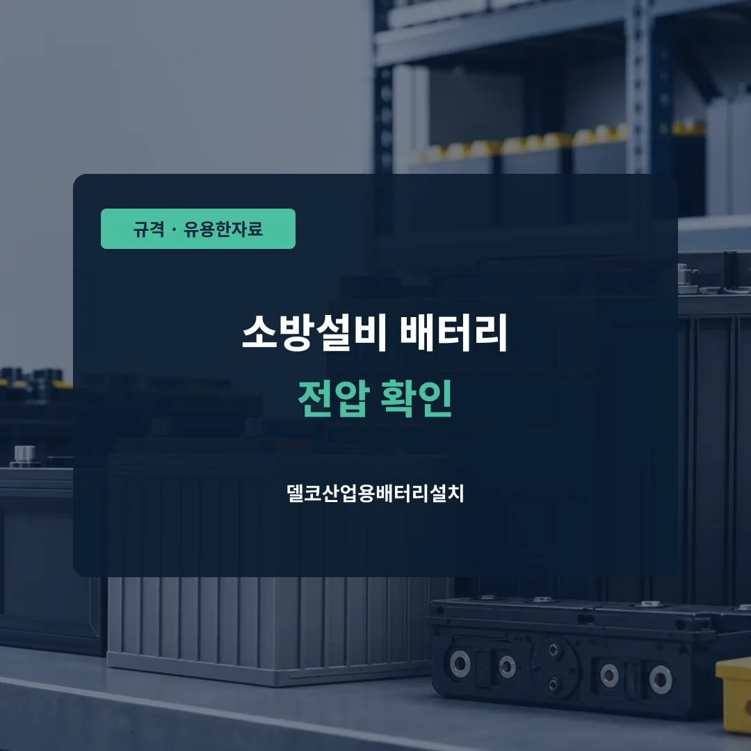 소방설비 배터리 전압 확인 대표 이미지