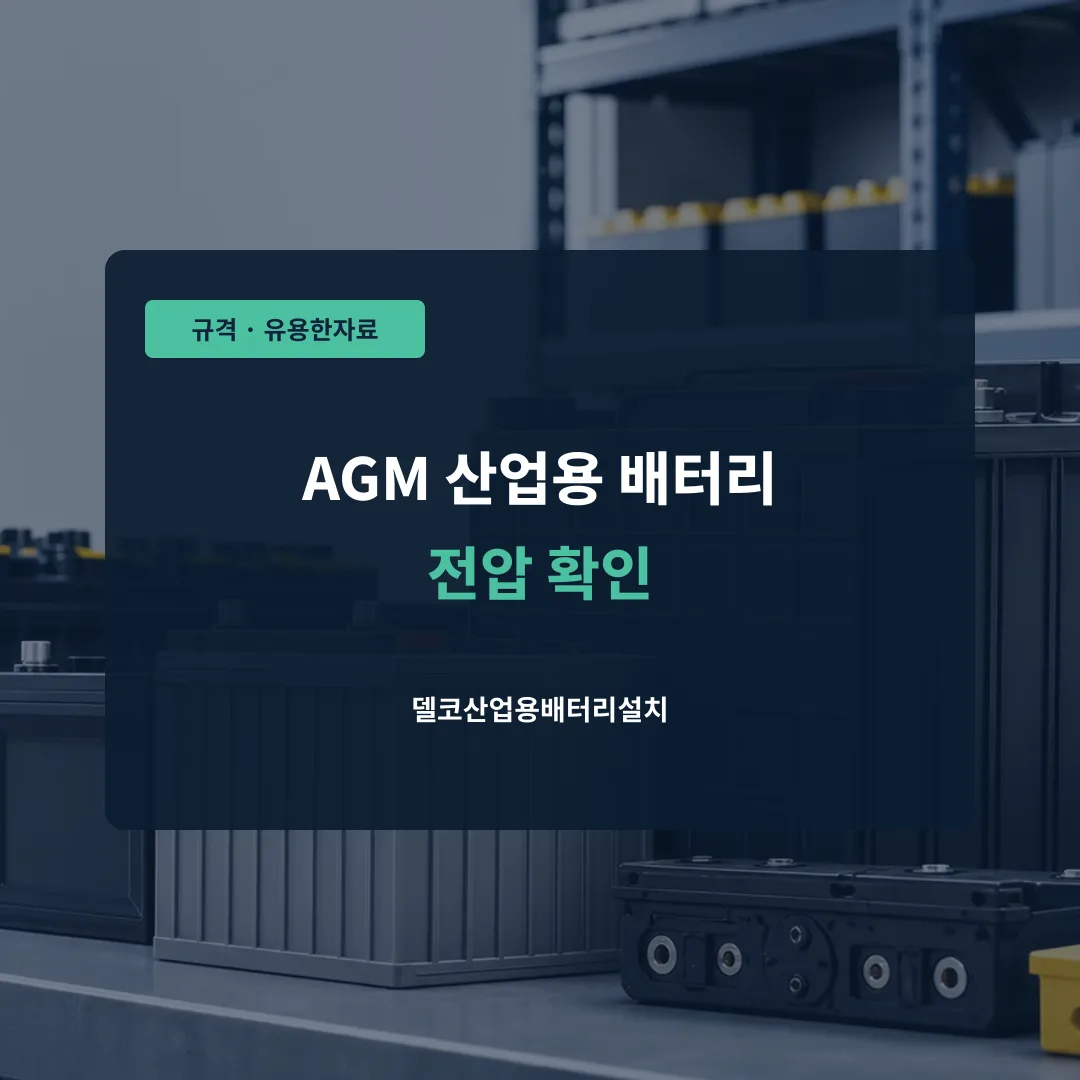 AGM 산업용 배터리 전압 확인 대표 이미지